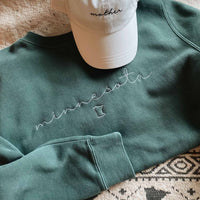 Minnesota Vintage Embroidered Crew