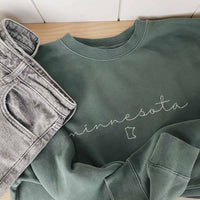 Minnesota Vintage Embroidered Crew