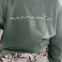 Minnesota Vintage Embroidered Crew