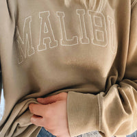 MALIBU Vintage Embroidered Crew