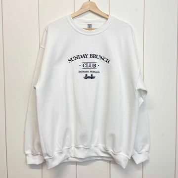 Sunday Brunch Club | Embroidered Crewneck Sweatshirt
